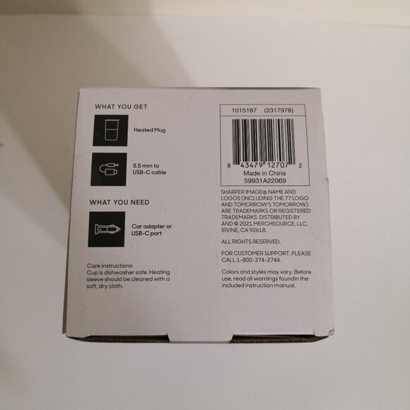 Sharper Image USB Powered Heated Mug 14fl oz Double Insulated, Heated Base, Lid - Picture 5 of 5